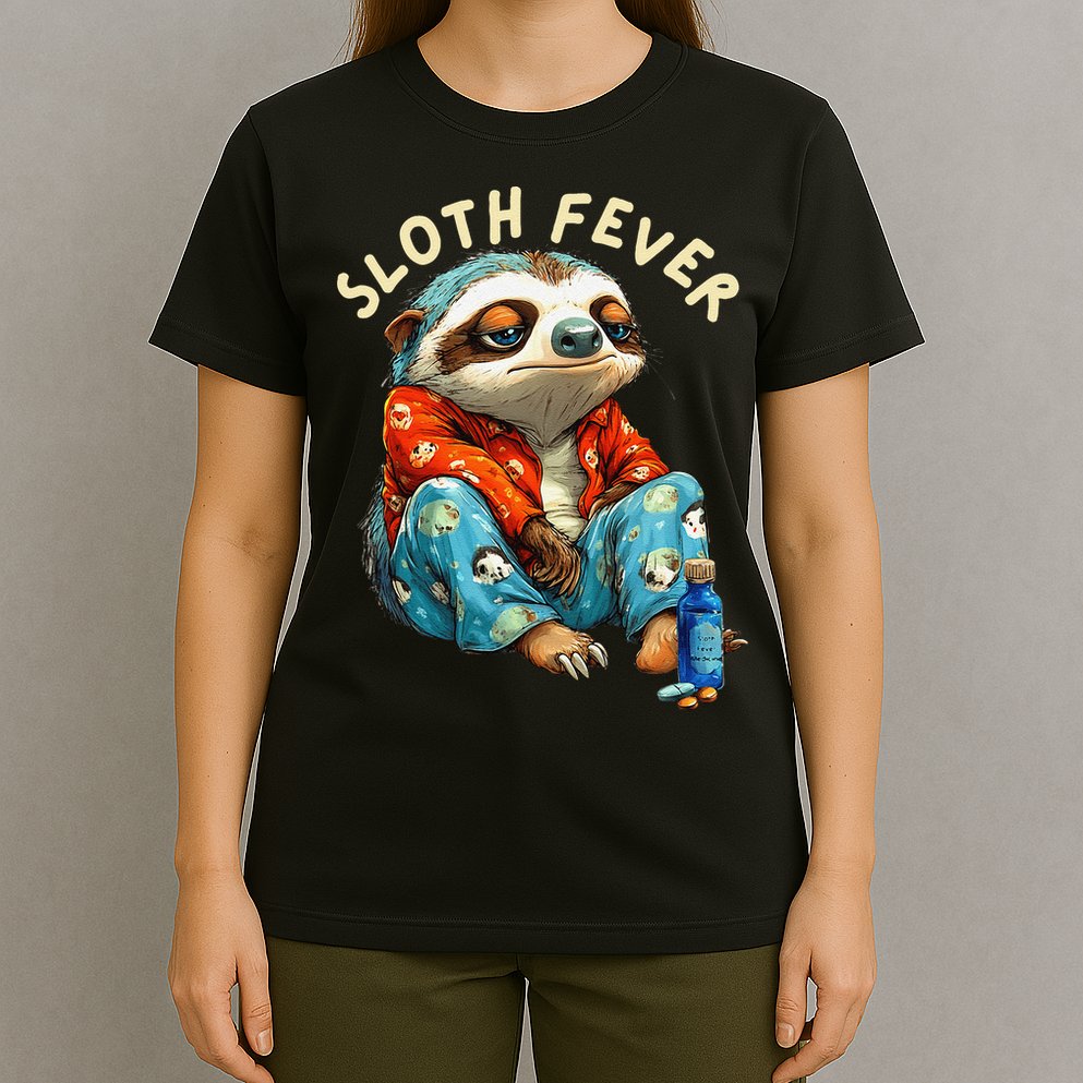 Funny Sloth Fever Humor T-Shirt