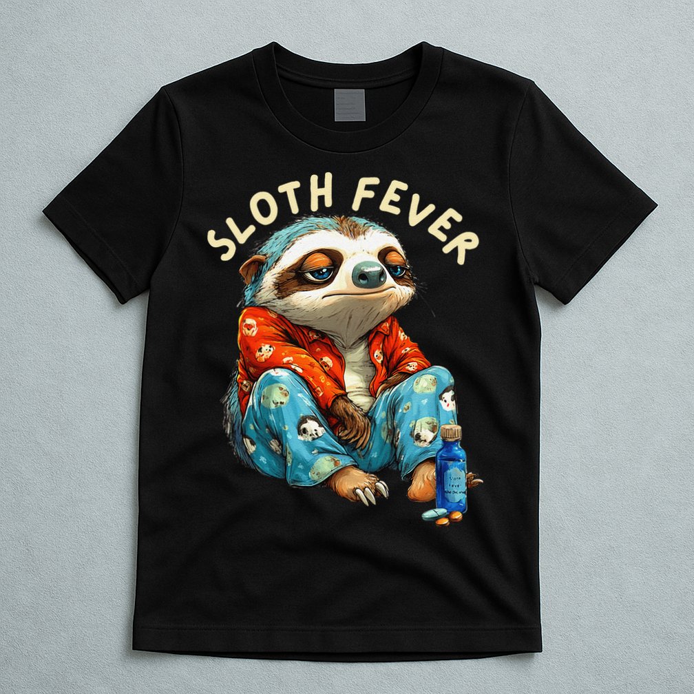 Funny Sloth Fever Humor T-Shirt