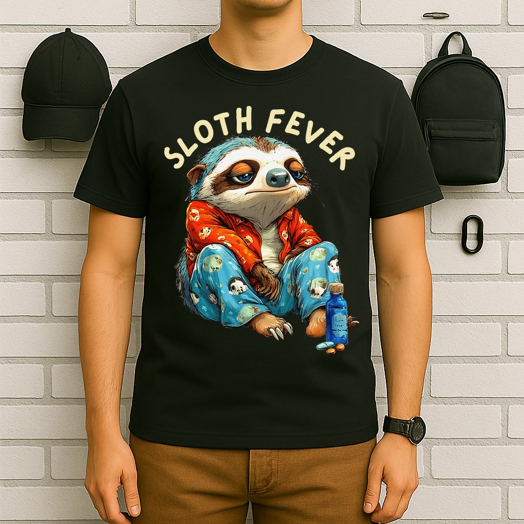 Funny Sloth Fever Humor T-Shirt