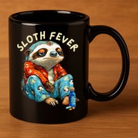 Funny Sloth Fever Humor 11oz C Handle Ceramic Mug