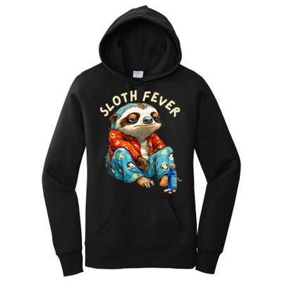 Funny Sloth Fever Humor Women's Pullover Hoodie
