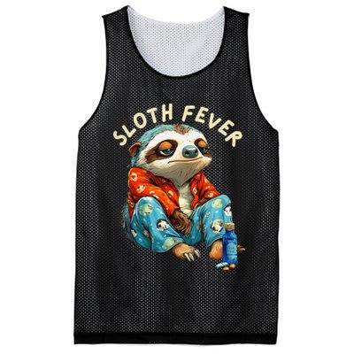 Funny Sloth Fever Humor Mesh Reversible Basketball Jersey Tank