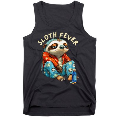 Funny Sloth Fever Humor Tank Top