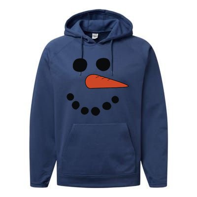 Frosty Snowman Performance Fleece Hoodie