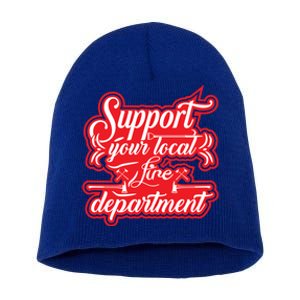 Firefighter Support Fire Departt Hero Gift Short Acrylic Beanie