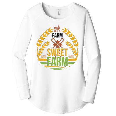 Farm Sweet Farm Women's Perfect Tri Tunic Long Sleeve Shirt