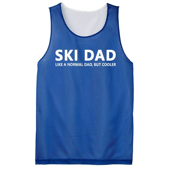 Funny Skiing Father Ski Dad Funny Gift Mesh Reversible Basketball Jersey Tank