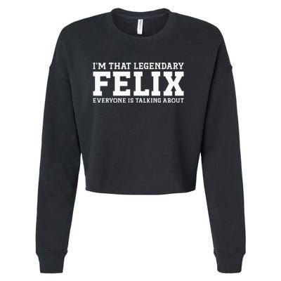 Felix Surname Funny Team Family Last Name Felix Cropped Pullover Crew