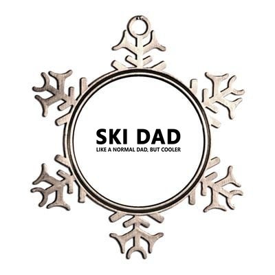 Funny Skiing Father Ski Dad Gift Metallic Star Ornament