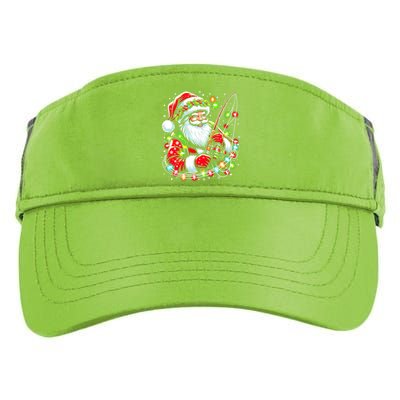 Funny Santa Fishing Merry Fishmas Christmas Fisherman Dad Adult Drive Performance Visor