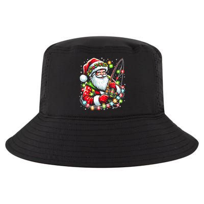 Funny Santa Fishing Merry Fishmas Christmas Fisherman Dad Cool Comfort Performance Bucket Hat