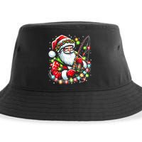 Funny Santa Fishing Merry Fishmas Christmas Fisherman Dad Sustainable Bucket Hat