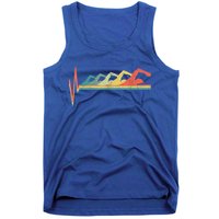 Funny Swimming Gift Swimmer Heartbeat Retro Gift Tank Top