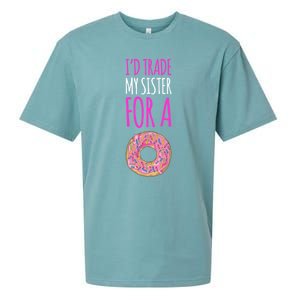 Funny Sister Gift Funny Gift: ID Trade My Sister Donut Gift Sueded Cloud Jersey T-Shirt