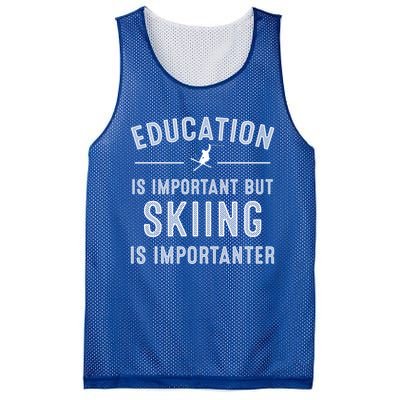 Funny Skiing Gift And Cool Ski Sports Lover Great Gift Mesh Reversible Basketball Jersey Tank