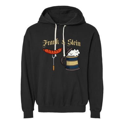 Frank & Stein German Beer Drinking Oktoberfest Garment-Dyed Fleece Hoodie