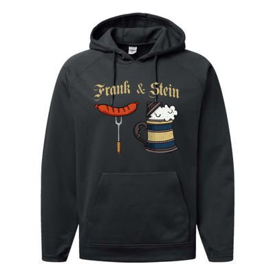 Frank & Stein German Beer Drinking Oktoberfest Performance Fleece Hoodie