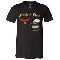 Frank & Stein German Beer Drinking Oktoberfest V-Neck T-Shirt