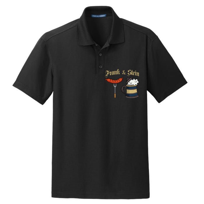 Frank & Stein German Beer Drinking Oktoberfest Dry Zone Grid Polo