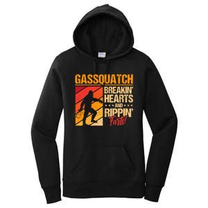 Funny Sasquatch Gasquatch Breakin Hearts Rippin Fart Bigfoot Women's Pullover Hoodie