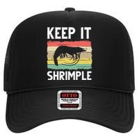 Funny Shrimp Gift For  Cool Fishing Prawn Lover High Crown Mesh Back Trucker Hat