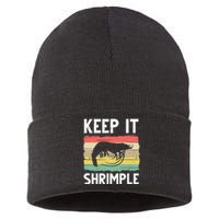 Funny Shrimp Gift For  Cool Fishing Prawn Lover Sustainable Knit Beanie