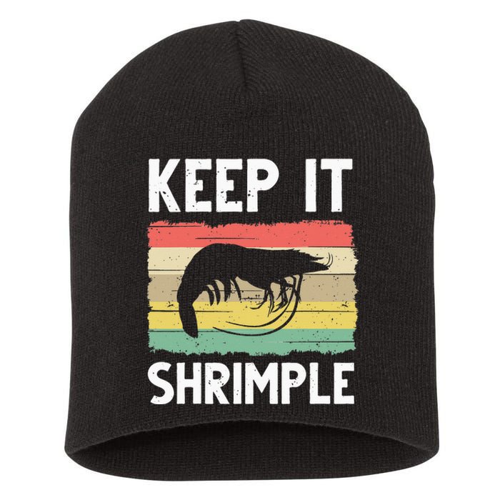 Funny Shrimp Gift For  Cool Fishing Prawn Lover Short Acrylic Beanie