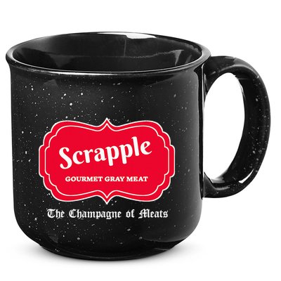 Funny Scrapple Gourmet Gray Meat Champagne Of Meats Pa Joke 15oz Campfire Ceramic Mug