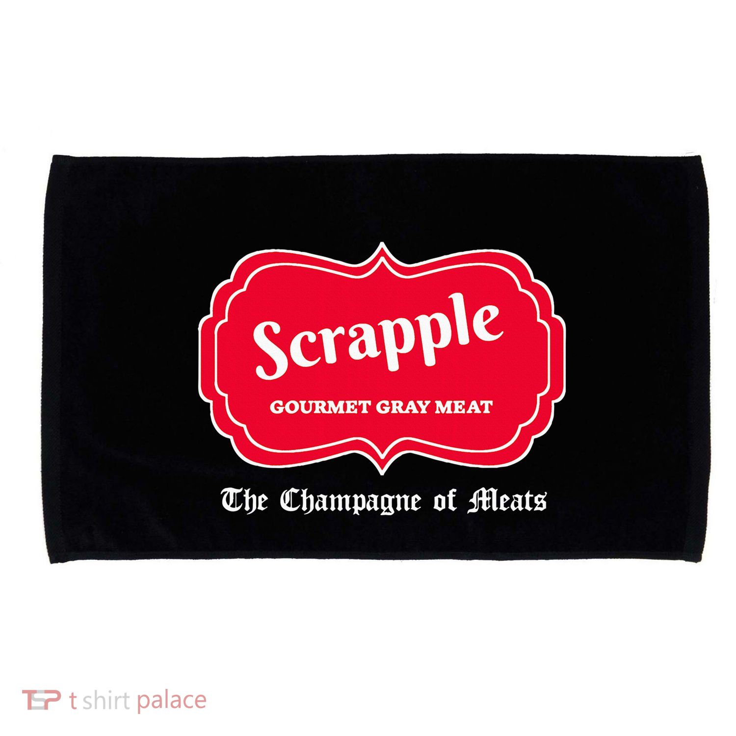 Funny Scrapple Gourmet Gray Meat Champagne Of Meats Pa Joke Microfiber Hand Towel