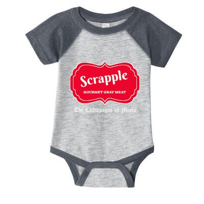 Funny Scrapple Gourmet Gray Meat Champagne Of Meats Pa Joke Infant Baby Jersey Bodysuit