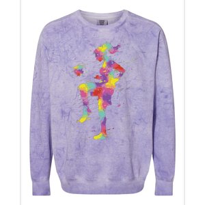 Funny Soccer Girl Gift Colorblast Crewneck Sweatshirt