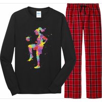 Funny Soccer Girl Gift Long Sleeve Pajama Set