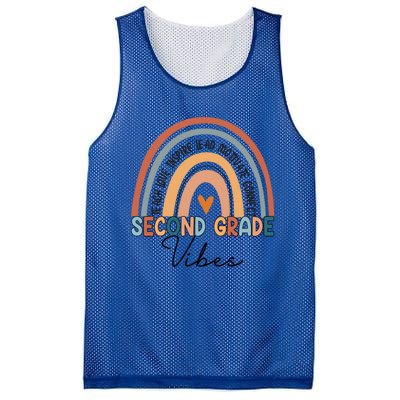 Funny Second Grade Teacher Rainbow Team 2Nd Grade Vibes Great Gift Mesh Reversible Basketball Jersey Tank