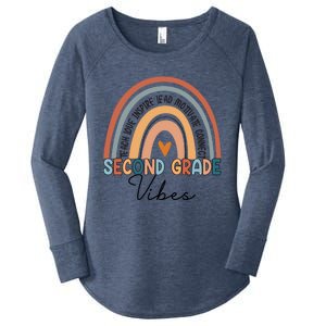 Funny Second Grade Teacher Rainbow Team 2Nd Grade Vibes Great Gift Women's Perfect Tri Tunic Long Sleeve Shirt