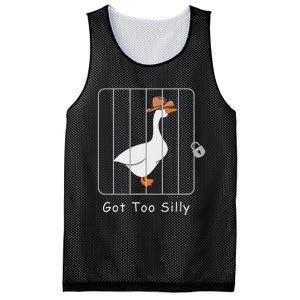 Funny Silly Goose Lover Mugshot Meme Got Too Silly Mesh Reversible Basketball Jersey Tank