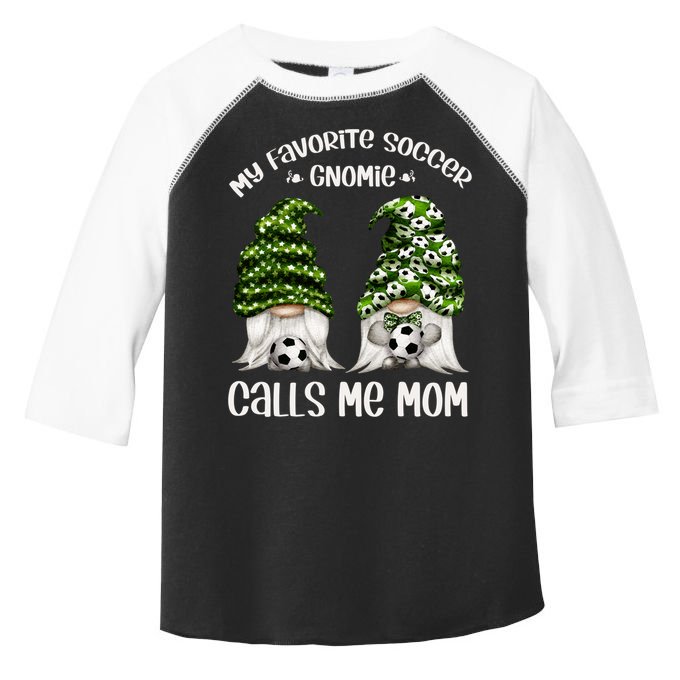 Funny Soccer Gnome My Favorite Soccer Gnomie Calls Me Mom Cute Gift Toddler Fine Jersey T-Shirt