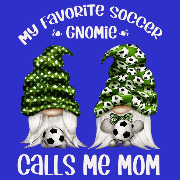 Funny Soccer Gnome My Favorite Soccer Gnomie Calls Me Mom Cute Gift Women's V-Neck T-Shirt