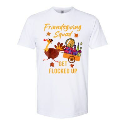 Friendsgiving Squad Get Flocked Up Thanksgiving Softstyle CVC T-Shirt