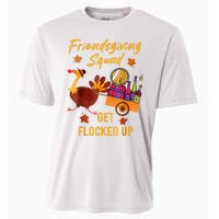 Friendsgiving Squad Get Flocked Up Thanksgiving Cooling Performance Crew T-Shirt