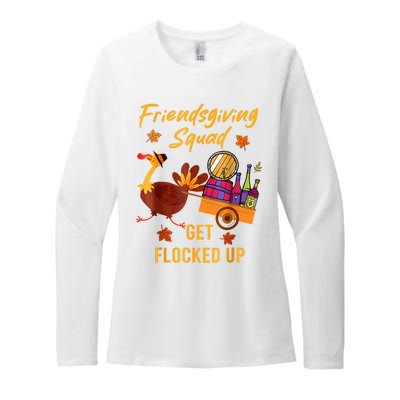 Friendsgiving Squad Get Flocked Up Thanksgiving Womens CVC Long Sleeve Shirt