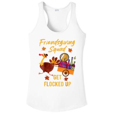 Friendsgiving Squad Get Flocked Up Thanksgiving Ladies PosiCharge Competitor Racerback Tank