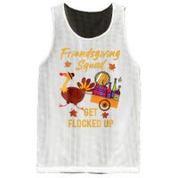 Friendsgiving Squad Get Flocked Up Thanksgiving Mesh Reversible Basketball Jersey Tank