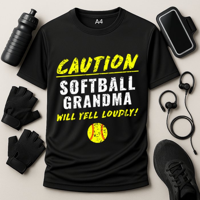 Fastpitch Softball Grandma Funny Cooling Performance Crew T-Shirt