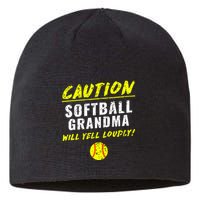Fastpitch Softball Grandma Funny Sustainable Beanie