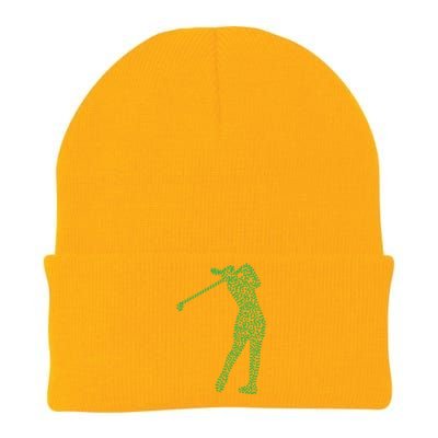 Funny Shamrock Golf St Patricks Day Golfer Gift Knit Cap Winter Beanie