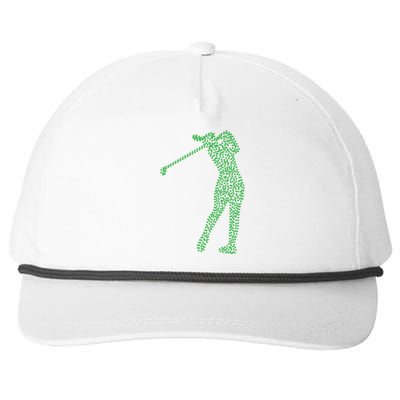 Funny Shamrock Golf St Patricks Day Golfer Gift Snapback Five-Panel Rope Hat