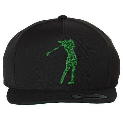 Funny Shamrock Golf St Patricks Day Golfer Gift Wool Snapback Cap