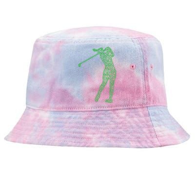 Funny Shamrock Golf St Patricks Day Golfer Gift Tie-Dyed Bucket Hat