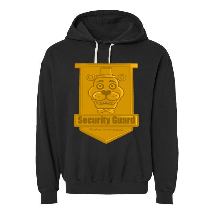 Fnaf Security Guard Badge Garment-Dyed Fleece Hoodie