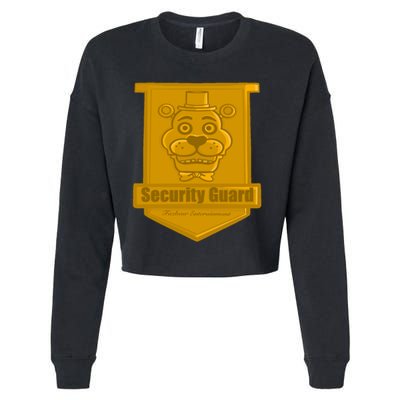 Fnaf Security Guard Badge Cropped Pullover Crew
